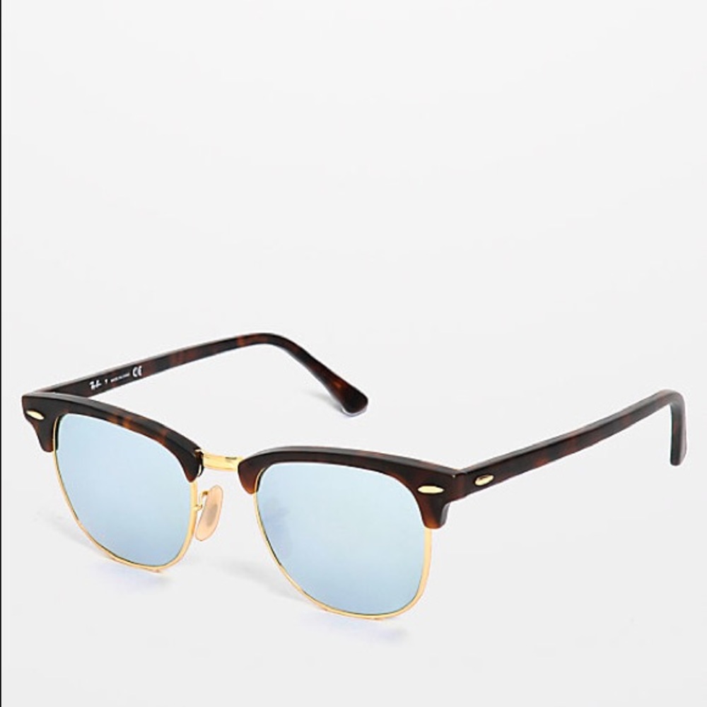 Ray-Bans Clubmaster with flash lenses